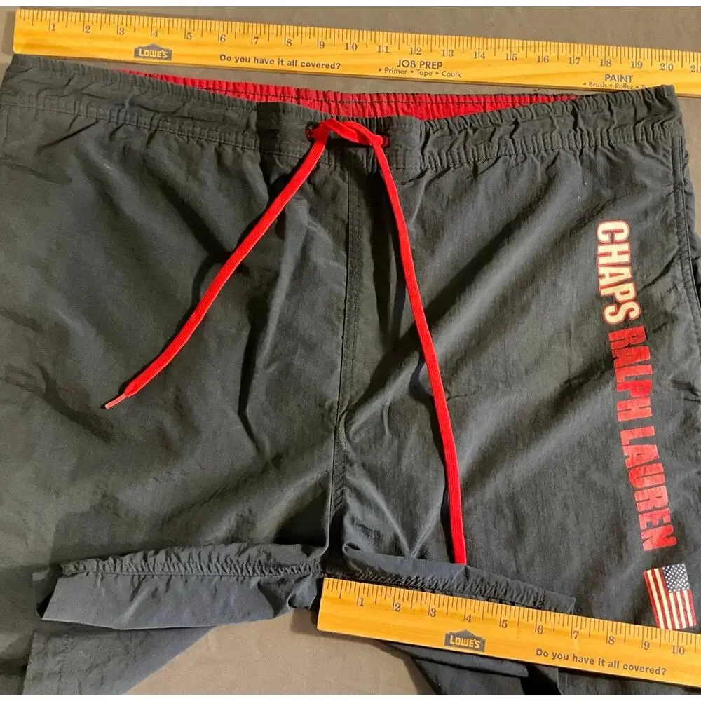 Vintage Chaps Ralph Lauren Sz L Lined Swim Trunks Shorts Pockets Drawstring